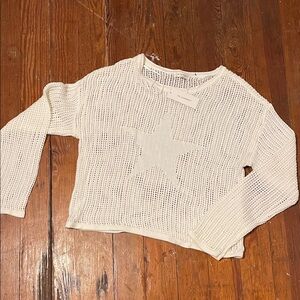 Fun Star Knit Boxy Sweater